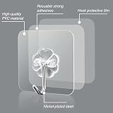 JelKen Self Adhesive Hooks 12 Pack Heavy Duty Door Wall Hangers 22 lb view 2