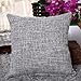 U'Artlines Pillowcase Covers, Slubbed Linen Black White Pillow Case Decorative Cushion Cover Pillowcase for Sofa Pillow Cover