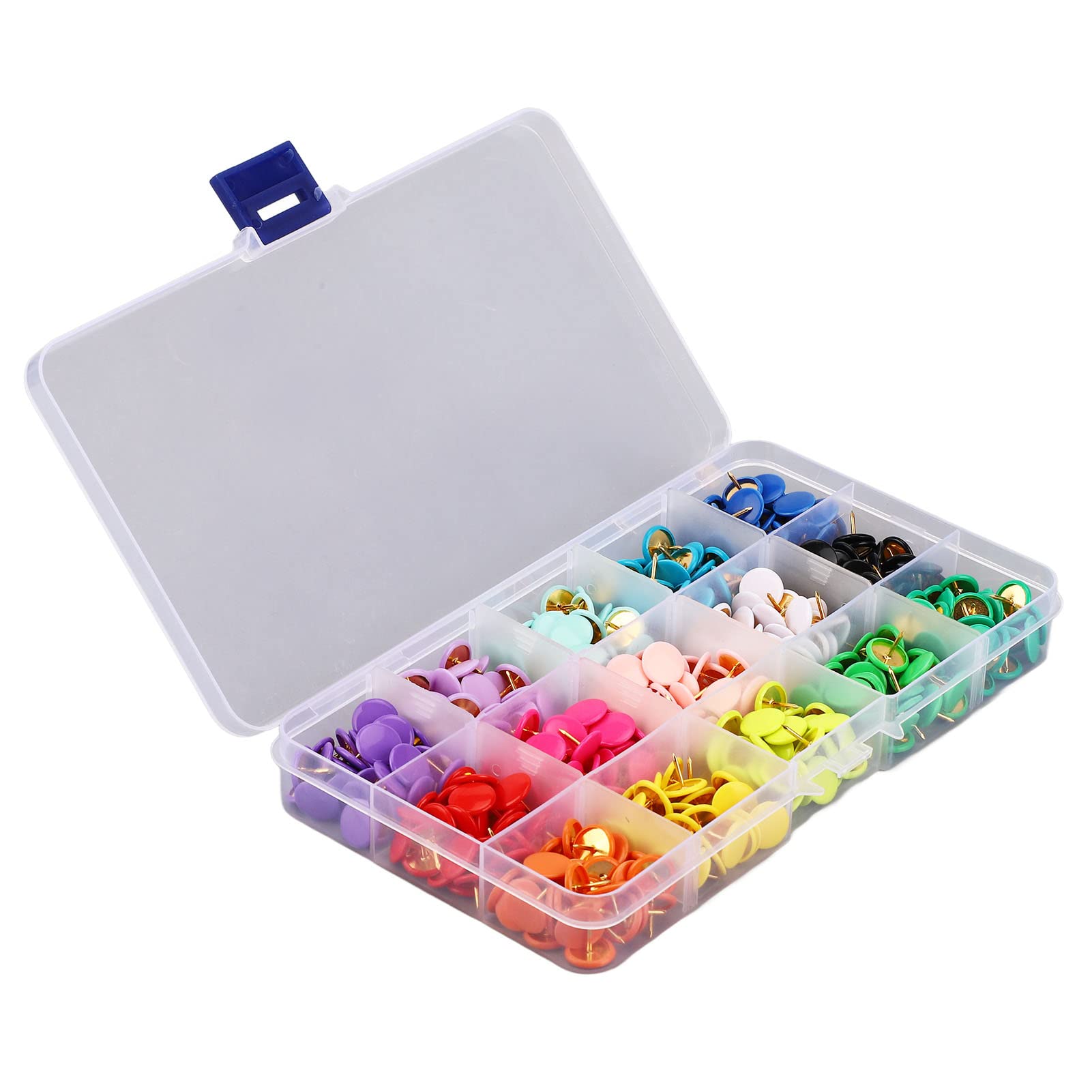 Thumb Tacks, Colored Push Pins, Thumb Tacks for Cork Board, Colors Plastic Roundness Push Pins Office Thumb Tacks, for Bulletin Board, Home, School, Corkboard, Poster