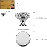 Amerdeco 10 Pack Polished Chrome Knurled Cabinet Knobs 1.2 inch Diameter view 6