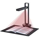 CZUR Aura Pro Portable Book Scanner, A3 Document Scanner | Auto-Flatten &amp; Fingerprint Removal Technologies, Multi-Language OCR, 90&deg; Foldable, for Mac &amp; Windows