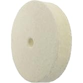 Luo ke 6 Inch Hard Felt Buffing Wheels with 1/2" Arbor Hole | 1 Inch Thick Coarse Wool Felt Buffing Polishing Wheels for Aluminum, Metal, Steel, Alloy, Gemstone, Silver for Grinder