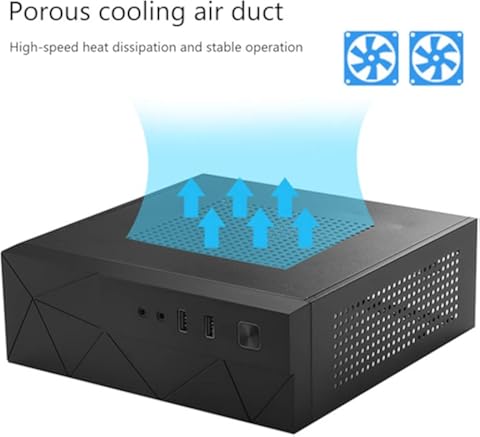 Shefii JX01 SECC Mini ITX HTPC Chasis Usb2.0 Caja de ordenador de sobremesa PC Caja
