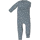 GUNAMUNA Convertible Baby Footie Pajamas, 2-in-1 Romper with Diaper-ZiP, Fold-Over Mittens & Cuffs