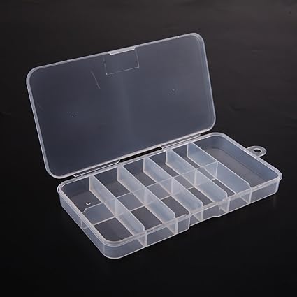 Everpert Caja de 10 cuadrícula de plástico transparente para ...