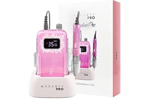 ALWAYS CHARMED & ARMED MakarttPro FlawlessPro 35,000 RPM Professional Nail Drill - 85W Brushless Motor | High Torque | Quiet & Vibration-Free | Portable, Rechargeable & Cordless Nail Drill for Technicians