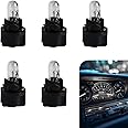 awlbed 5 PCS Car 12 V 1.2 W Dashboard Light Bulbs, 0.83" x 0.43" Durable T5 Small Bulbs, Car Light Bulb Replacement Parts, Universal for Car and Motorcycle Dashboard Lights (White #DB401)