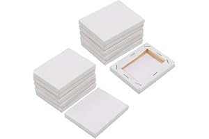SL crafts Mini Stretched Canvas 3.5x2.75 Inch Small Blank Canvas Pack of 12