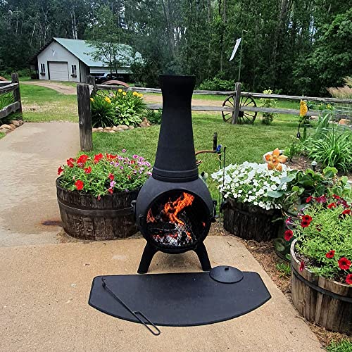 Prairie Fire Chiminea Fireplace by The Blue Rooster RustFree Cast