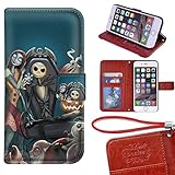 iPhone 6S Wallet Case - Onelee Disney The Nightmare Before Christmas Premium PU Leather Case Wallet Flip Stand 4.7