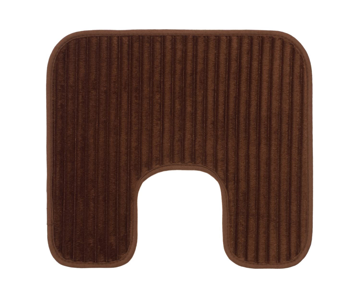 Gözze - Soft, Non-Slip U-Shaped Toilet Rug, 100% Polyester, 50 x 45 cm - Chocolate