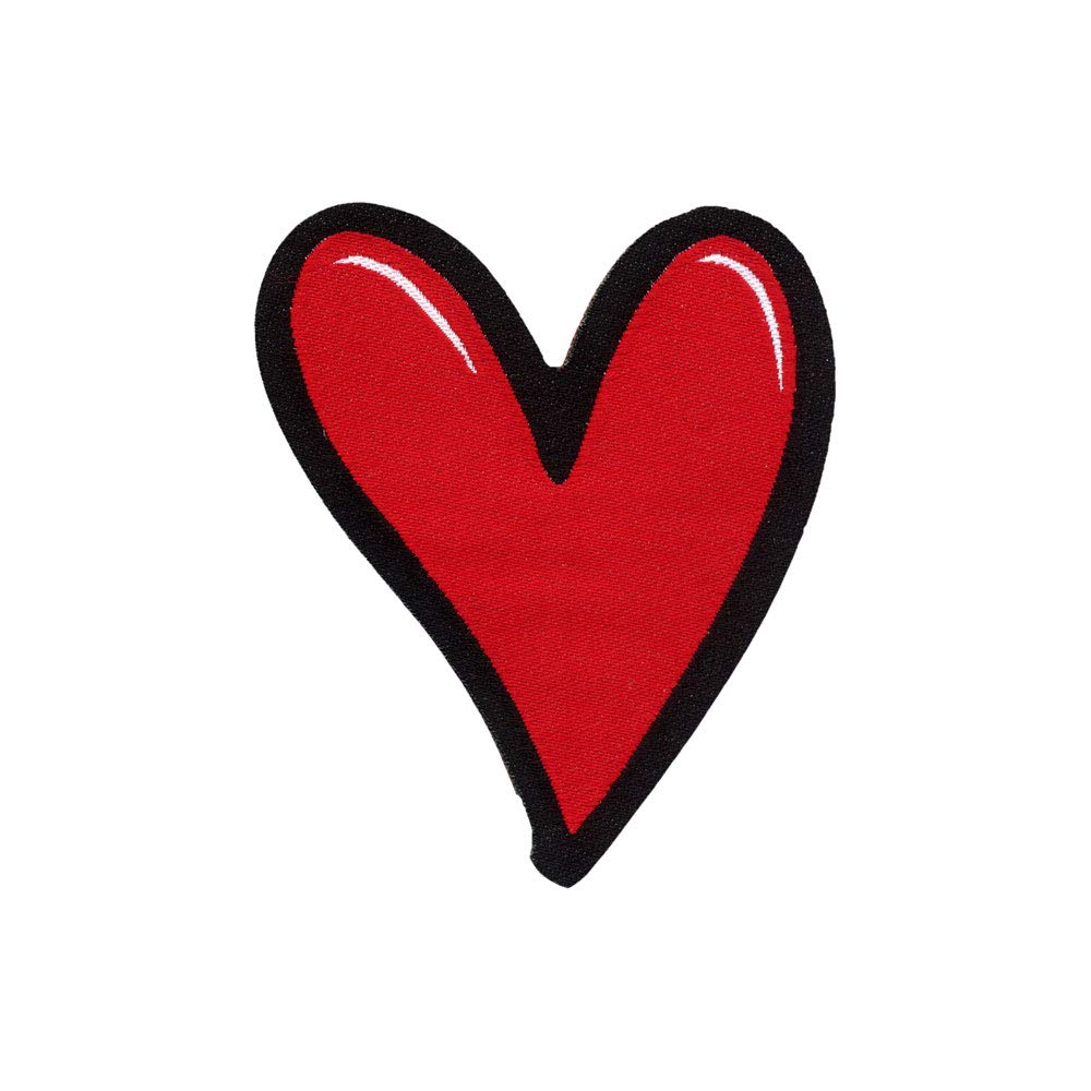 Quattroerre Sticker Patch Heart For Fabrics, 6.3 x 5.2 cm