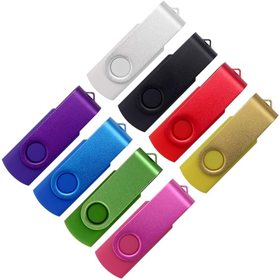 8Pack 32GB USB 2.0 Flash Drive Memory Stick Swivel Design Thumb Drives