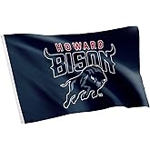 Desert Cactus Howard University HU Flag - 3 x 5 Feet Bison Banner, Indoor/Outdoor Durable Fabric, 100% Polyester Design (Style 3a)