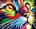 Ehior Paint by Numbers Kits 16 x 20 inches DIY Acrylic Painting for Kids and Adults Beginner with 3X Magnifier, Brushes, Paints and Manual - Neon Cat (Without Frame)