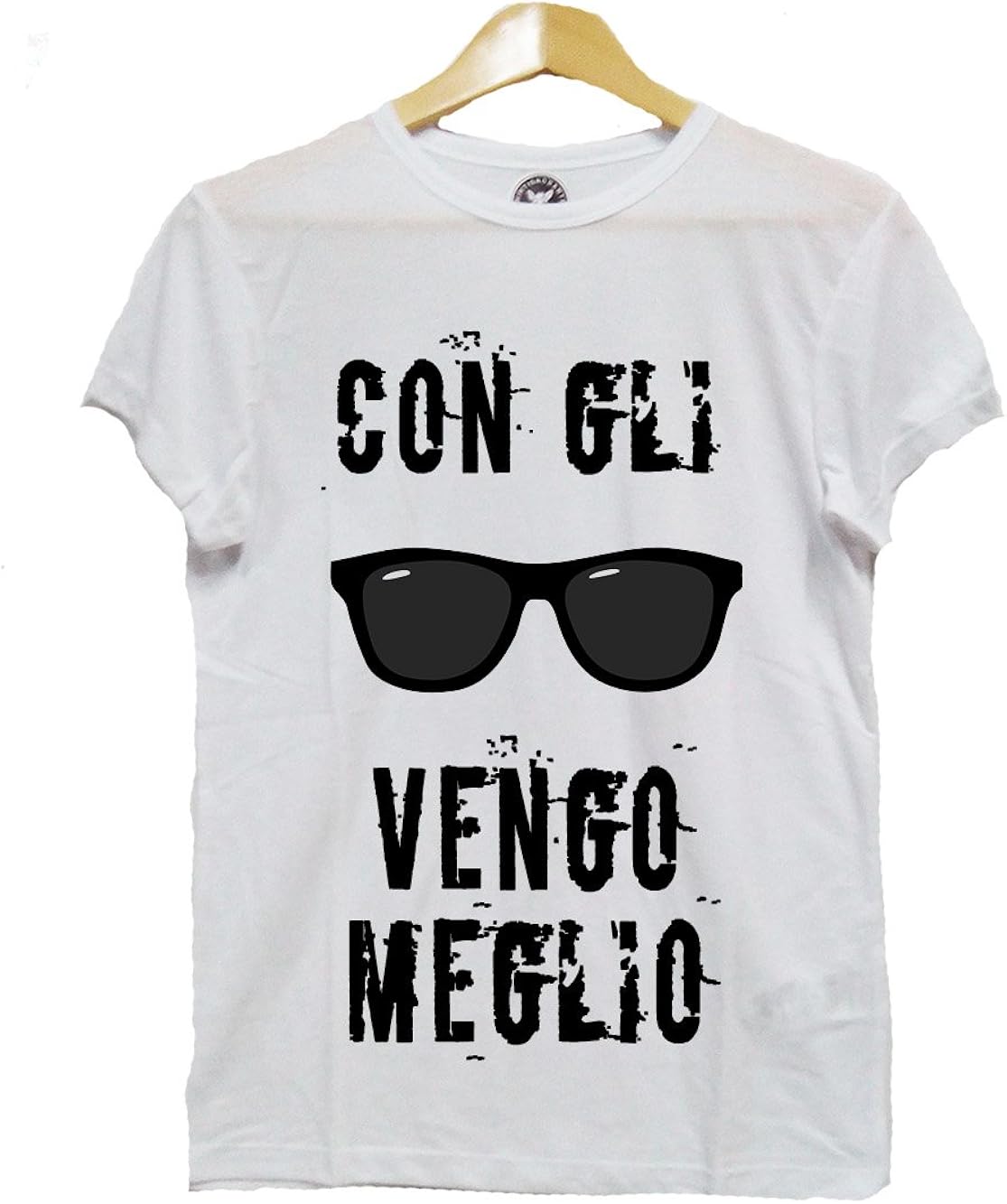 Tshirt Uomo Con Gli Occhiali Vengo Meglio Ignoranza Tshirt Virali Frasi Virali Scritte Divertenti Amazon It Abbigliamento