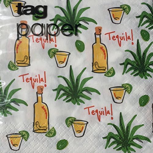 Tag Paper Cocktail Beverage Napkins ~ Tequila! 20 ct
