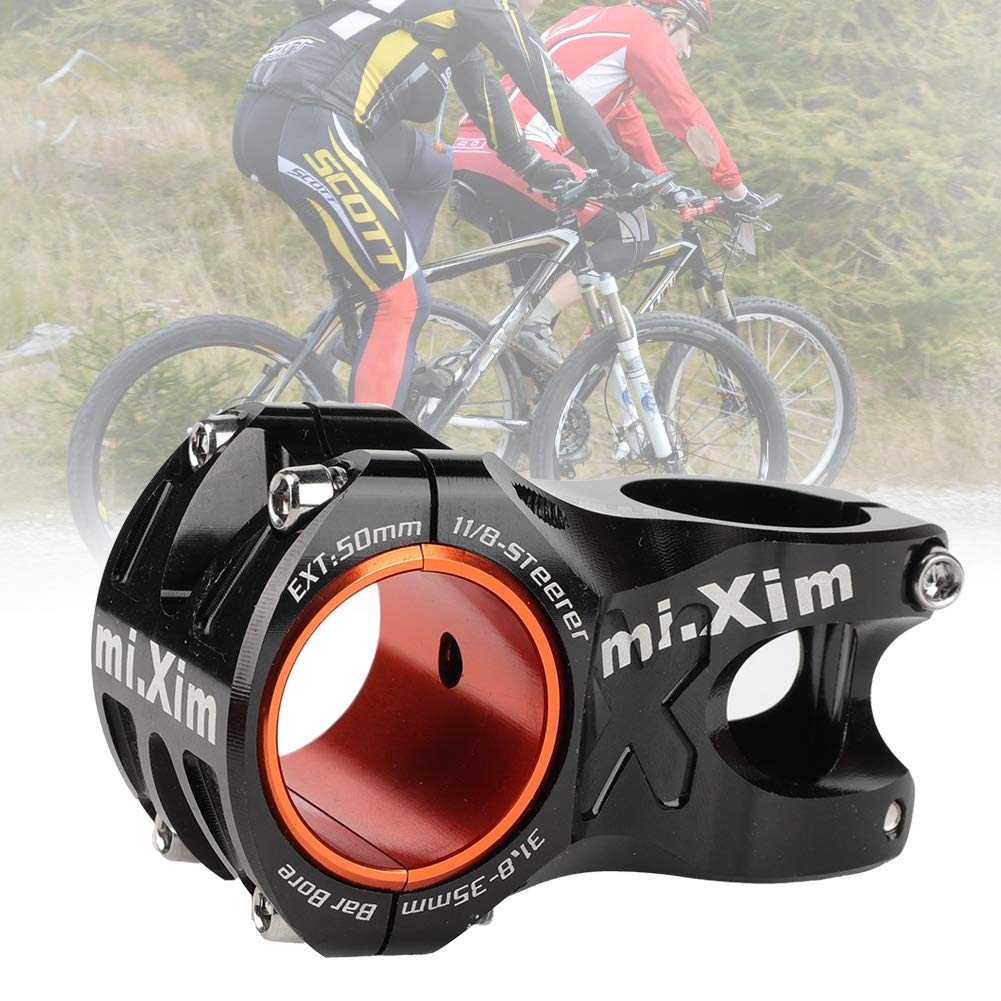 Cuque Stem, 31.8 Bike Stem, Aluminium Alloy Bicycle Handlebar Stem Handlebar Extender Handlebar for 35mm Handlebar Diameter for Road Bike, Mountain Bike, BMX, Cycling (Black)