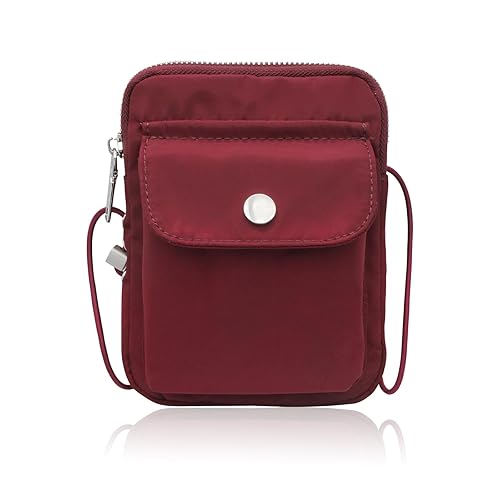 WisePoint Crossbody Phone Bag, Oxford Cloth Phone Bag Small Crossbody Bag for Women, Shoulder Bags for Shopping, Dating, Traveling (red)