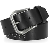 Harley-Davidson Men's H-D Riveted Leather Letters Logo Leather Belt - Black