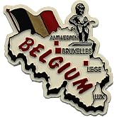 Belgium Country Outline Refrigerator Magnet | Approximate Size: 2 inch x 3 inch