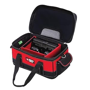Porter Cable PCCB122C2 20V MAX Dual Port Charger Bag with two Batteries