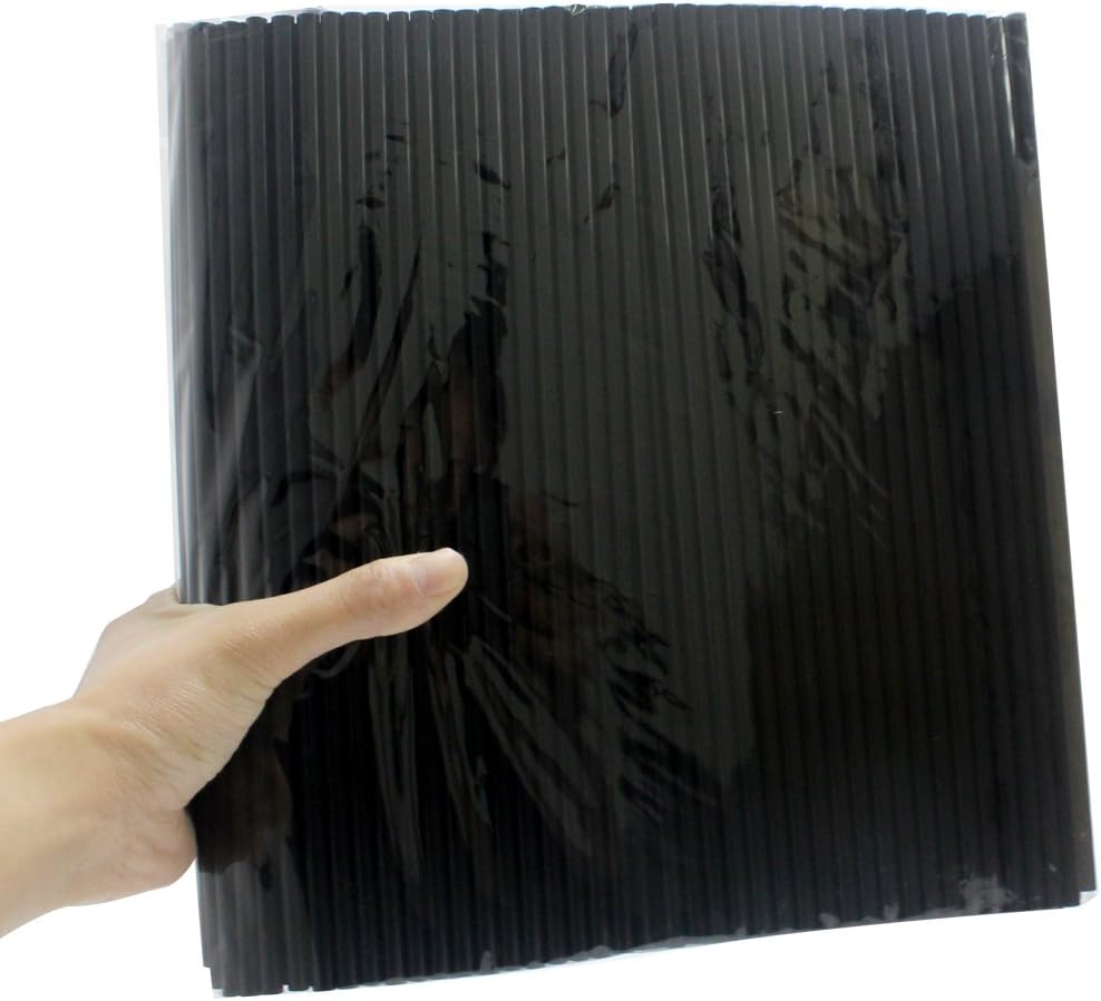 Tomnk 500pcs 10.3 Inches Drinking Straws Black Plastic Straws: Home & Kitchen