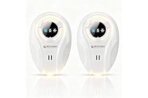 REVOLMAX T-27, Ultrasonic Pest Control Repeller - Electronic & Ultrasound, Indoor Plug-in Repellent - Get rid of - Rodents, Mice, Squirrels, Bats, Insects, Bed Bugs, Ants, Fleas, Spiders, Roaches (2 Pack)