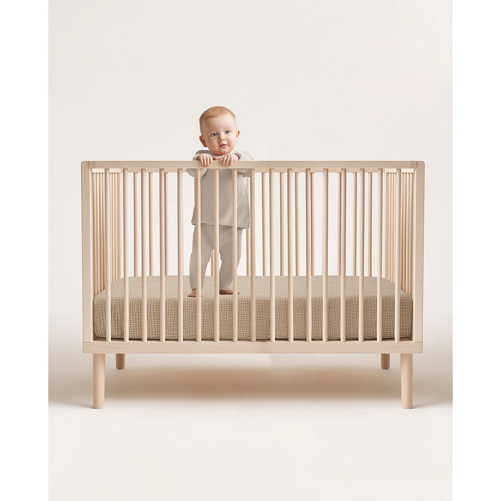 Condition photo showing New/Like New for lulumoon baby muslin crib sheets: soft & breathable fitted crib sheets for boys and girls - solid co