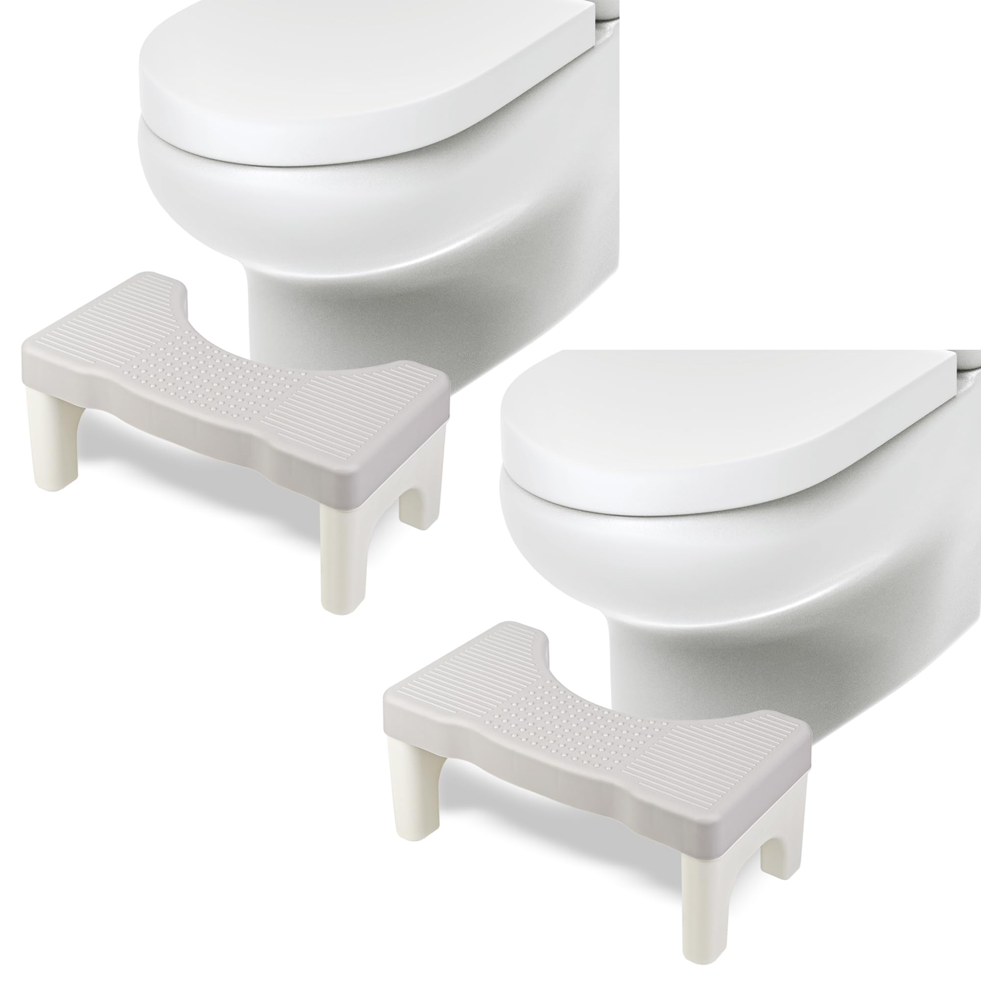 Photo 1 of 2 Pack Bathroom Squat Stool, Plastic Poop Stool for Adults