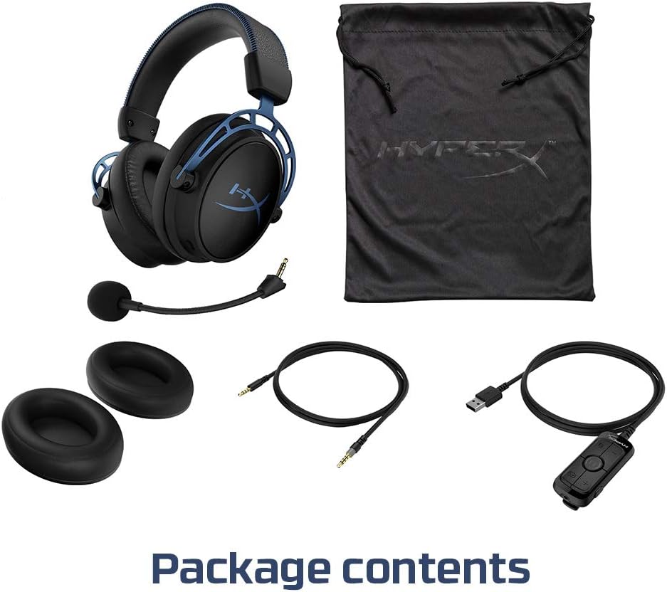 HyperX Cloud Alpha S - PC Gaming Headset, 7.1 Surround Sound, Adjustable Bass, Dual Chamber Drivers, Chat Mixer, Breathable Leatherette, Memory Foam, and Noise Cancelling Microphone - Blue: Computers & Accessories