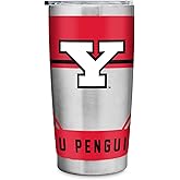 Rico Industries NCAA Youngstown Penguins Standard 20oz Stainless Steel Tumbler with Lid - Great For Coffee, Tea, Water or Cocktails