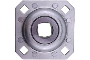 YIHETOP Disc Harrow Flange Bearing Unit 1" Square Bore w/ 4.69" Bolt Holes & 4-3/4" Overall Length Compatible for Farming Applications FD208R1 ST208-1N DHU1-208