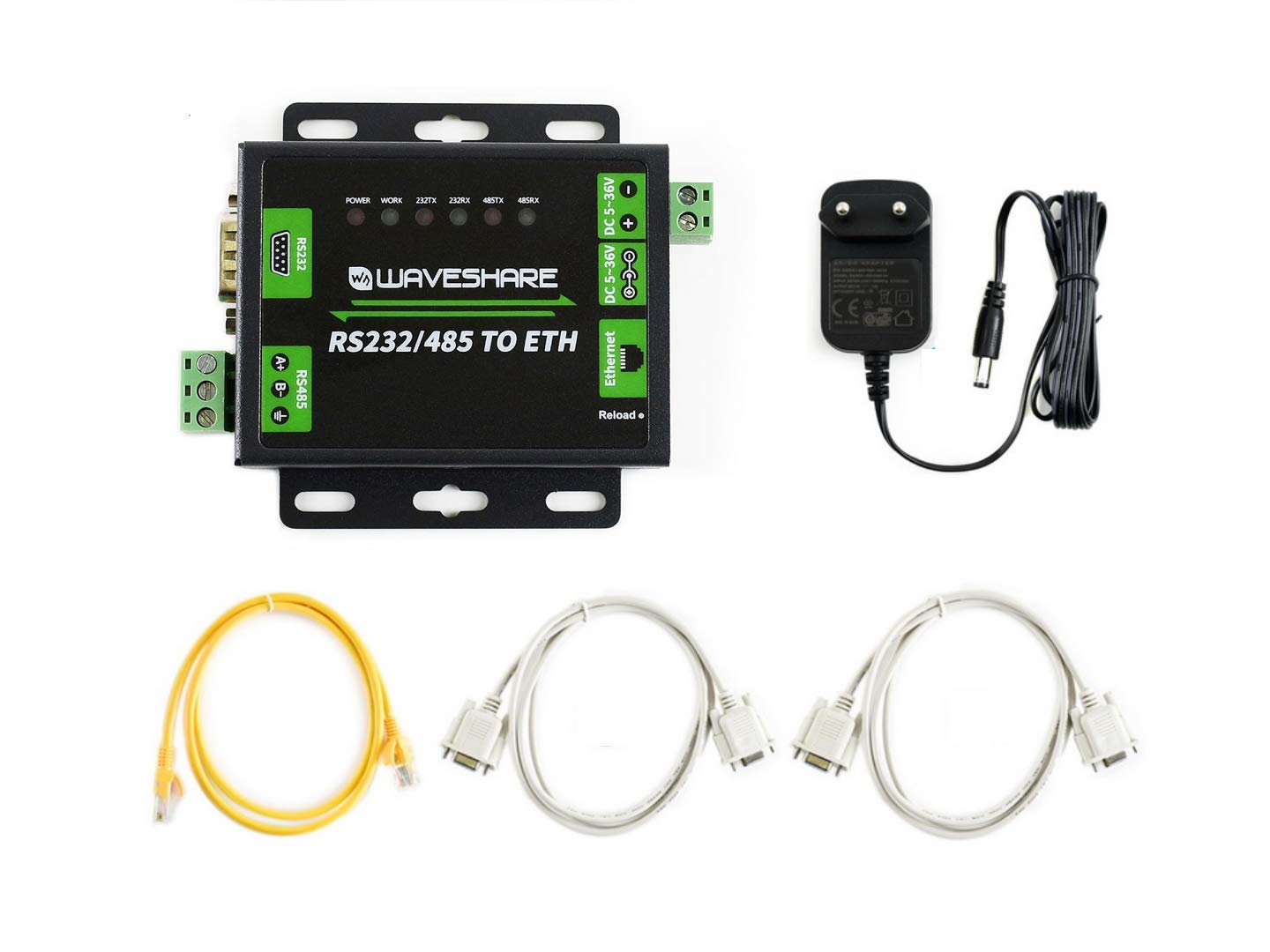 IBest Industrial RS232/RS485 to Ethernet Converter Module with Both RS232 and RS485 Interface Work Independently at the same time,10/100M Auto-MDI/MDIX Ethernet Interface,High-speed