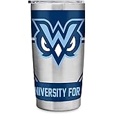 Rico Industries NCAA Mississippi University For Women owls Standard 20oz Stainless Steel Tumbler with Lid - Great For Coffee, Tea, Water or Cocktails