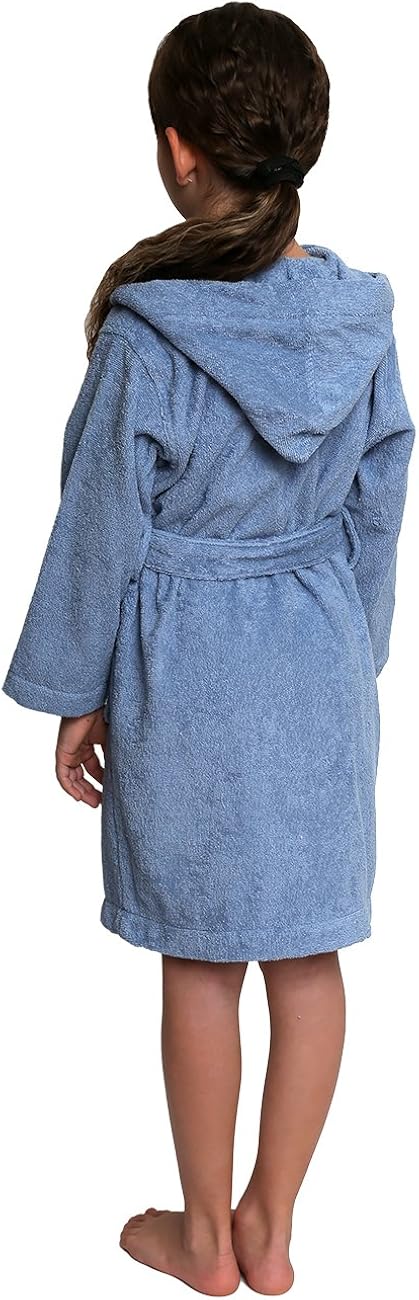 TowelSelections Girls Beach Cover-up, Kids Hooded Cotton Terry Pool Cover-up: Clothing