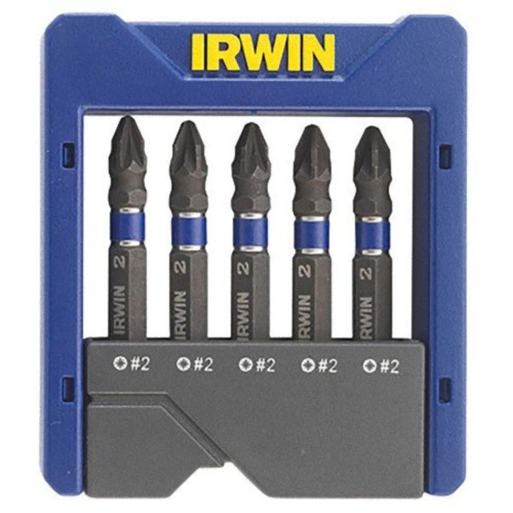 Irwin 1923435 PZ2 Impact Screwdriver Pocket Bit Set, Pack of 5