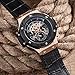MEGIR Men's Chronograph Army Sports Quartz Wrist Watches Leather 24 Hours Stop Watch Man 2035 Rose Gold