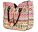 Hippie Handmade Shoulder Tote Bag Boho Red Patchwork Embroidered Pom Pom