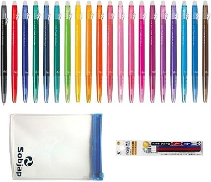 Amazon パイロット フリクションボール スリム ノック式 消せるゲルインクペン 極細 0 38mm 色 クリアケース 3色詰め替えバリューセット ジェルインクボールペン 文房具 オフィス用品