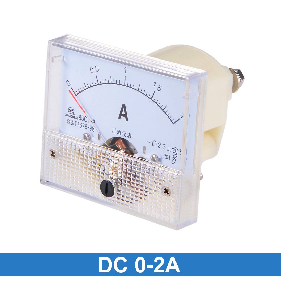 uxcell 85C1A Analog Current Panel Meter DC 2A Ammeter for Circuit Testing Ampere Tester Gauge 1