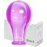 LittleForBig Adult Extra Large&rdquo; Size 8" Candy Gloss Colorful Transparent Pacifier Nipples - Outsize Replacement Big Teat Purple