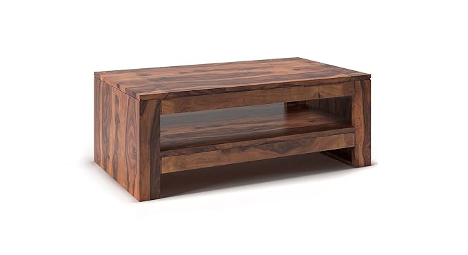 Urban Ladder Epsilon Solid Wood Coffee Table (Teak Finish)