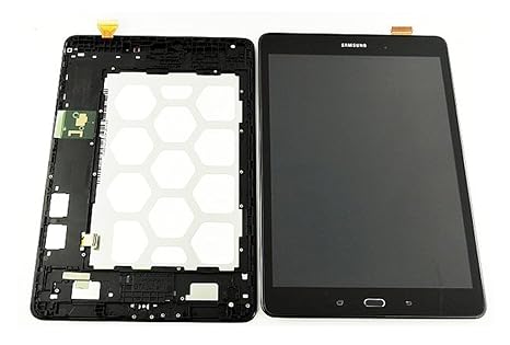 Original Samsung Galaxy Tab A 9.7 SM T550 AMOLED LCD Display Touchscreen Digitizer Bildschirm + Rahmen Black Schwarz GH97-174