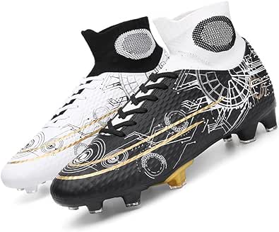Amazon Com Yangtaozi Men S Soccer Shoes Cleats Professional Fg Ag High Top Football Boots Breathable Athletic Football Training Sneakers For Outdoor Indoor Shoes