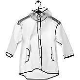 Kids Raincoat EVA Rain Poncho,Portable Hooded Poncho Jacket Rain Coat for Boys Girls Children