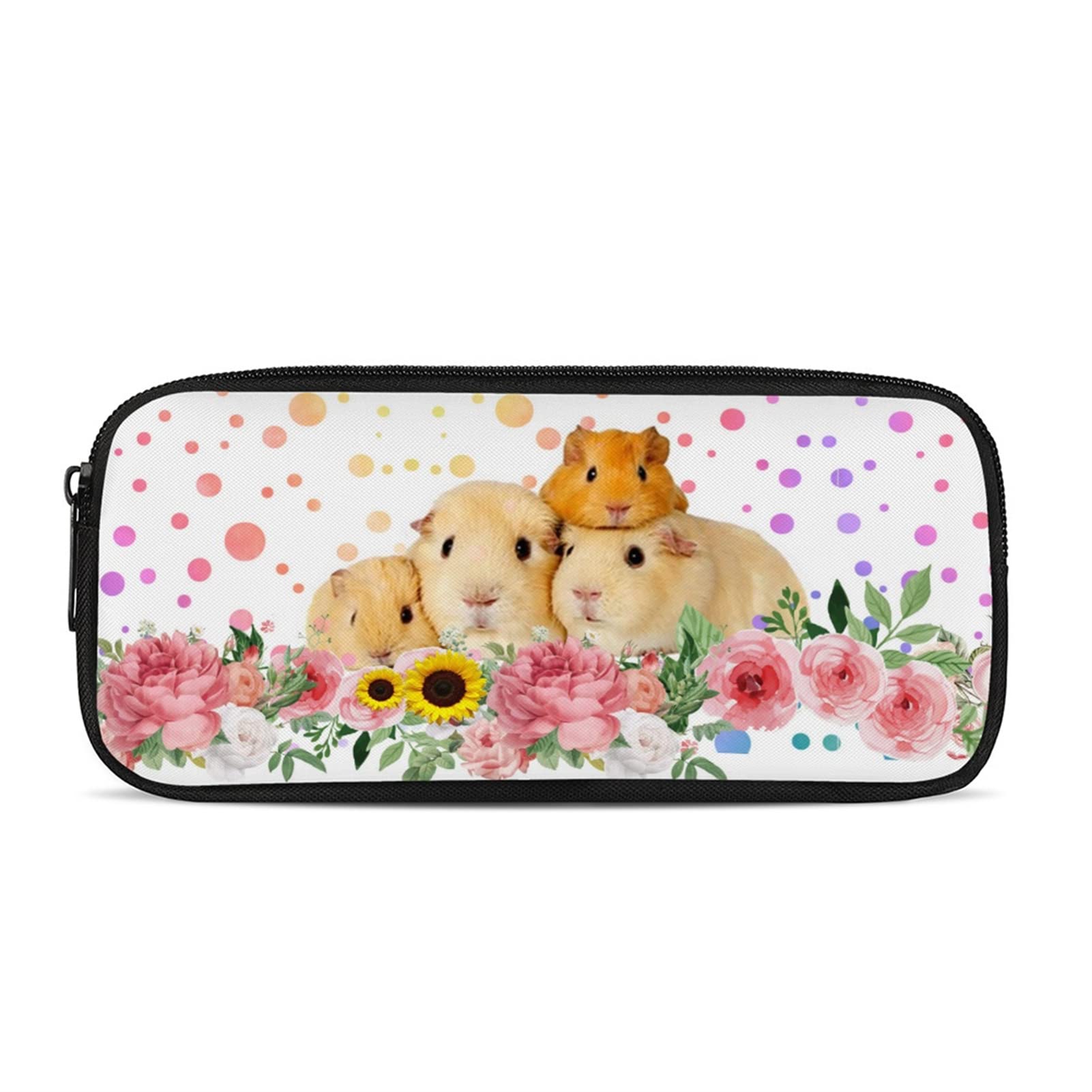Kuiaobaty Guinea Pig Printed Pencil Case for School Kids Girl Cute Pencil Pouch Stationary Storage Bag for Teenager