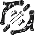 Detroit Axle - 8pc Front End Suspension Kit for Ford 2009-2012 Escape, 2010-2011 Mazda Tribute Mercury Mariner, 2 Lower Control Arms with Ball Joints 4 Inner and Outer Tie Rods 2 Boots Replacement