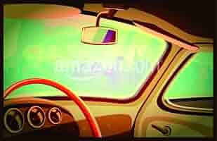 لوحة فنية بتصميم قديم من مجموعة Shutterstock لمظهر السيارة القديمة مع صورة لمدينة الملصق مقاس 43 18 سم 27 94 سم Amazon Ae