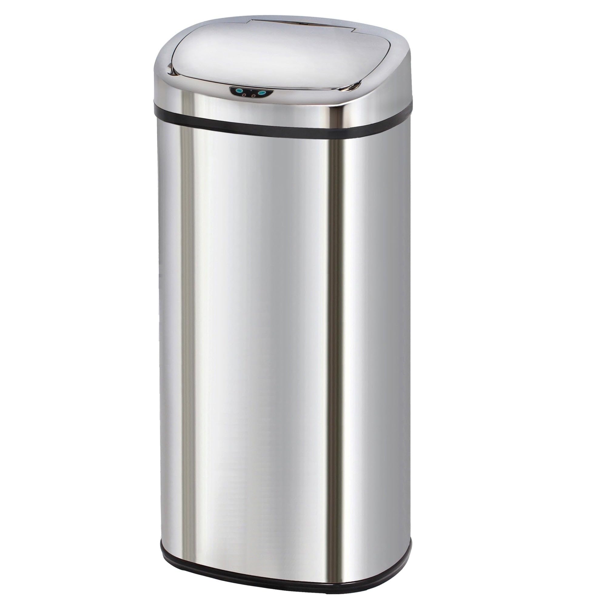 Kitchen Move MAJESTIC Poubelle Automatique de Cuisine Carré 80L Grande Capacité, Acier Inoxydable, Chrome, 41x29x86 cm